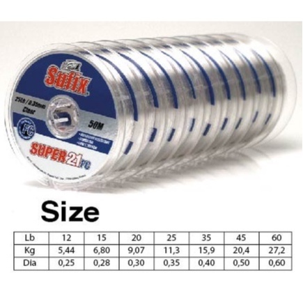 New Senar Pancing Fluorocarbon 100% Sufix Super 21 FC Connecting