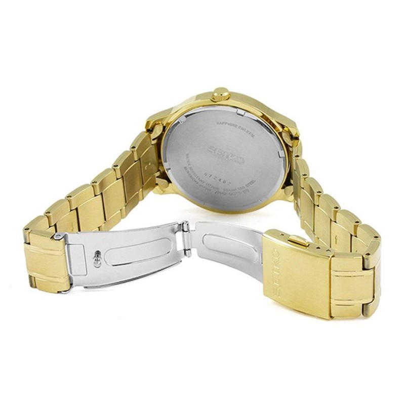 Seiko Classic SUR248P1 Quartz Gold Polished - Jam Tangan Pria SUR248