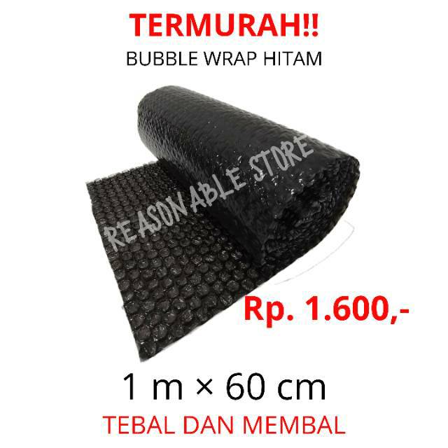 

TERMURAH!!! Bubble Wrap Hitam 1 Meter × 60 Cm. TEBAL DAN MEMBAL!!!