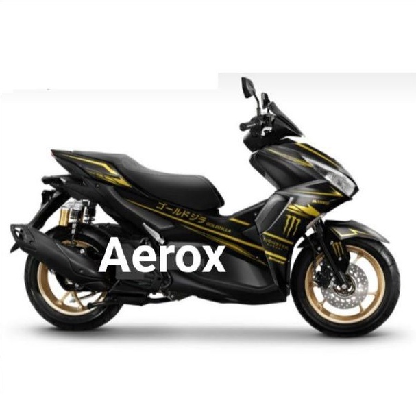 Striping cutting sticker new Aerox Conecteed gold