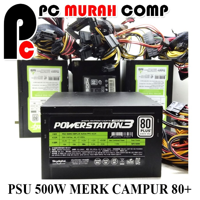 Psu 500watt 80 Plus Power Supply