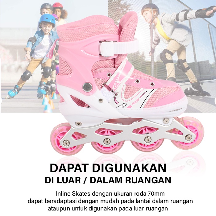 Sepatu Roda Inline Anak Set + Dekker FREE KUNCI