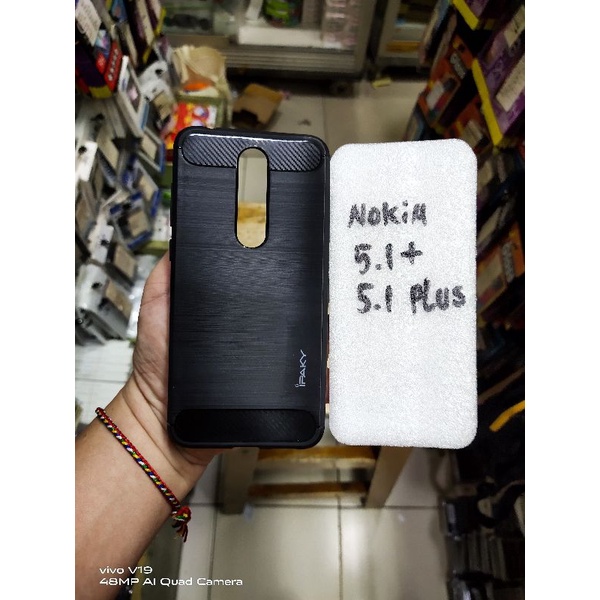 NOKIA 5.1 PLUS / 5.1+ softcase silikon karet hitam mantul murah meriah