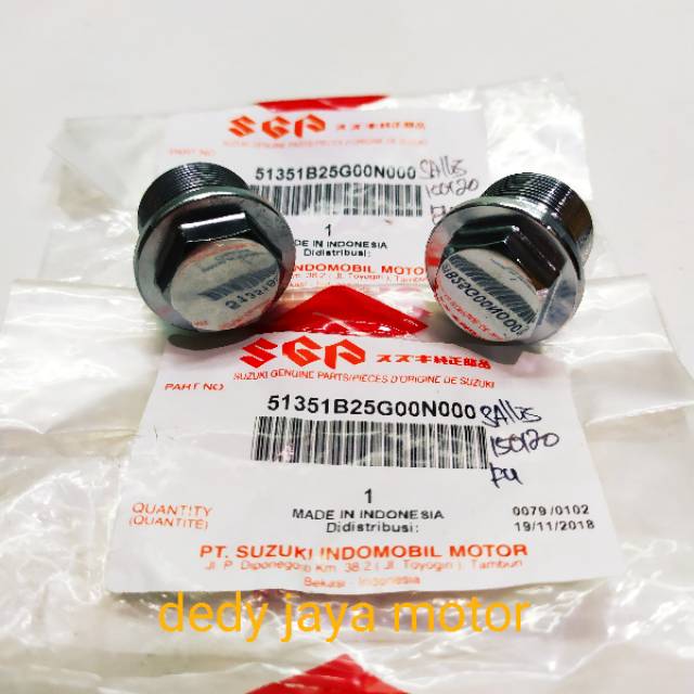 Baut tutup as shok depan satria fu 150 kiri+kanan crome  2pcs produk original sgp 100%