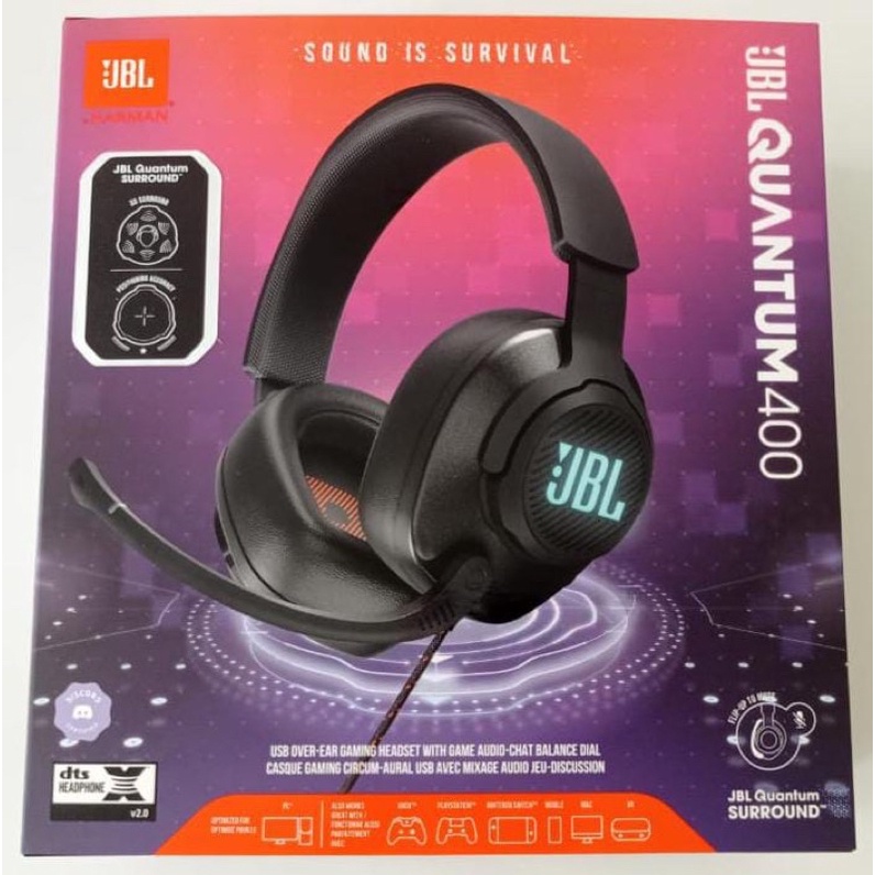 JBL Quantum 400 Over- Ear Geaming Headset