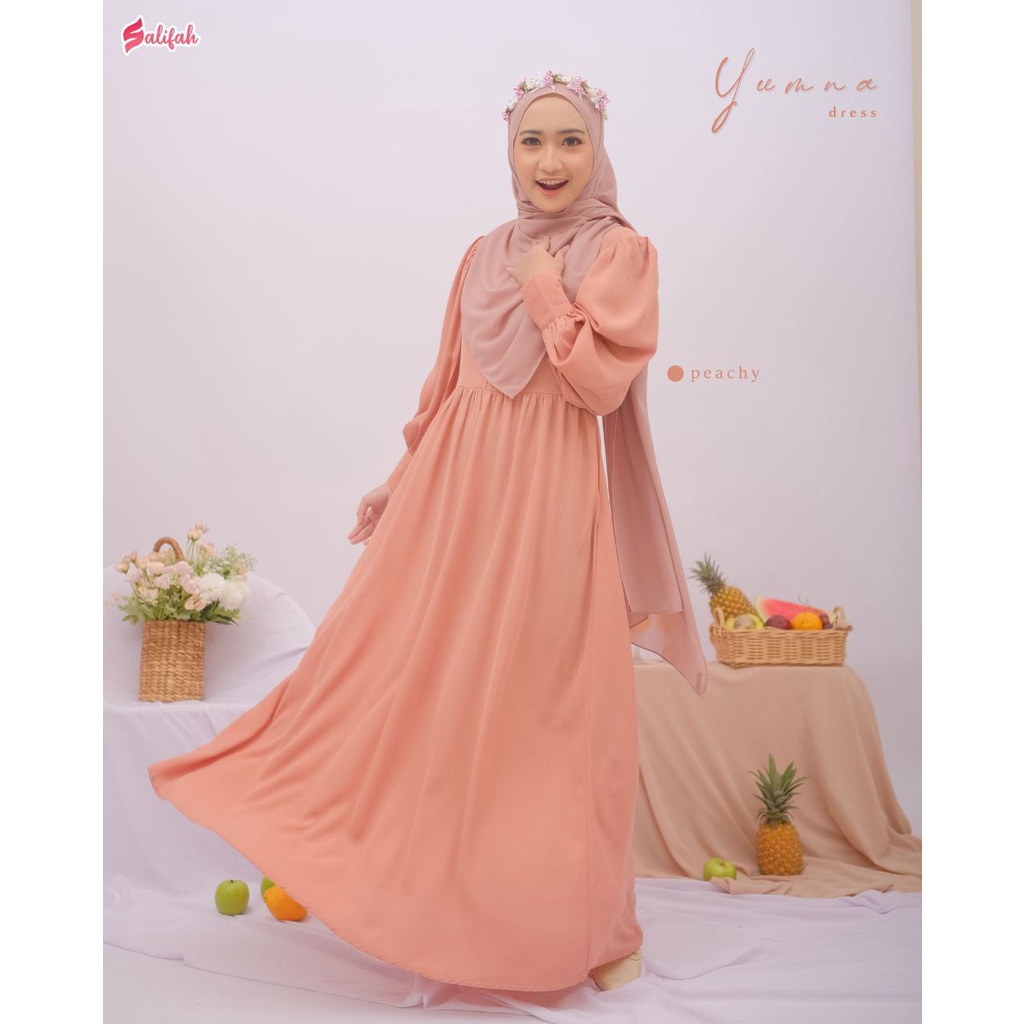 Yumna dress by Dzeera - Gamis adem swing swing