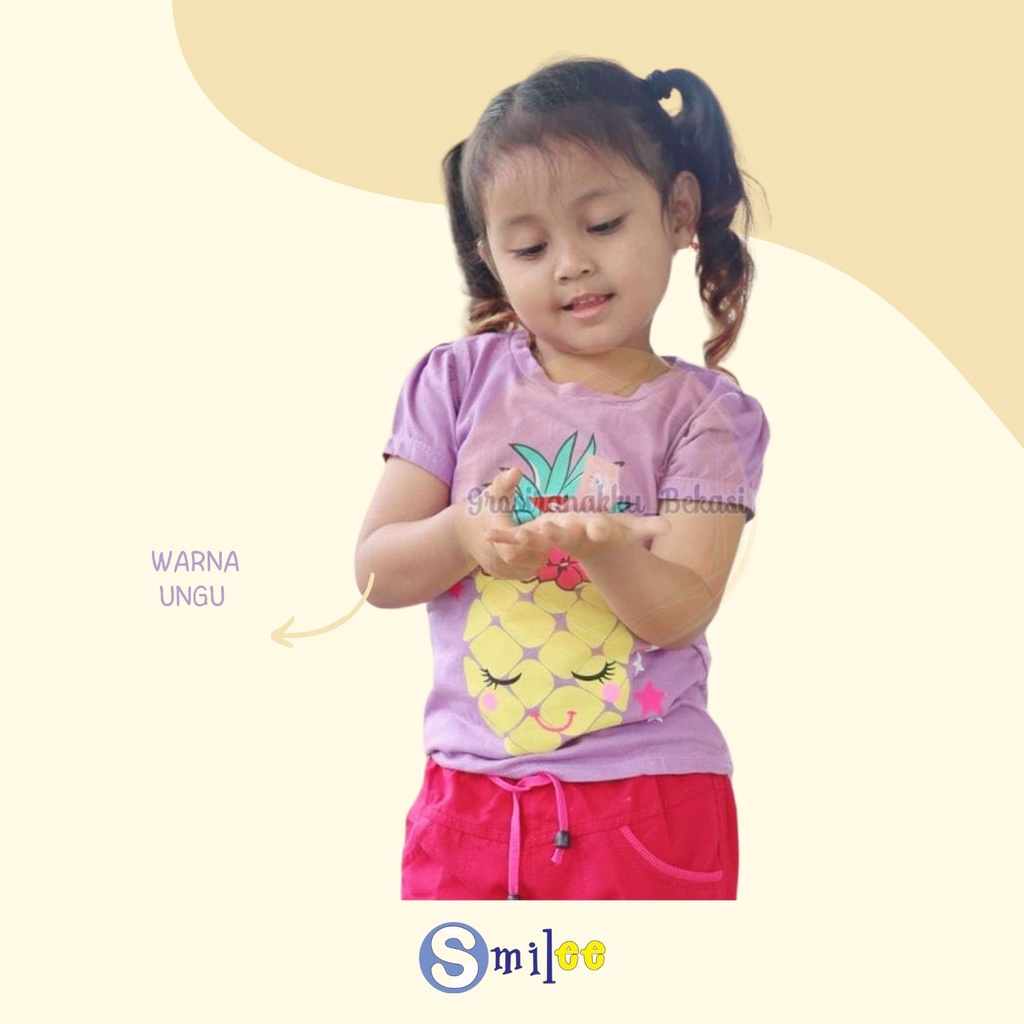 Atasan Anak Smilee Mix Motif &amp; Warna Size 1-5Tahun