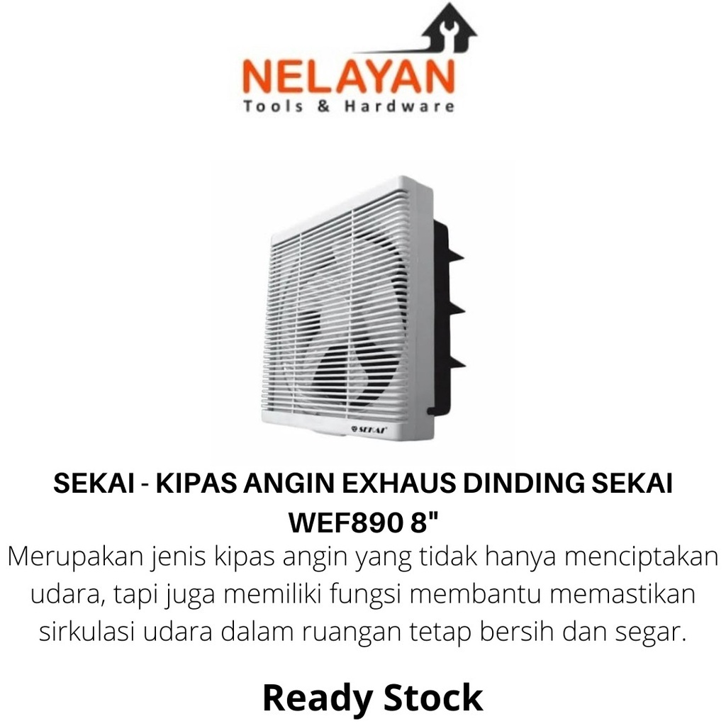 KIPAS ANGIN EXHAUS DINDING SEKAI WEF890 8"
