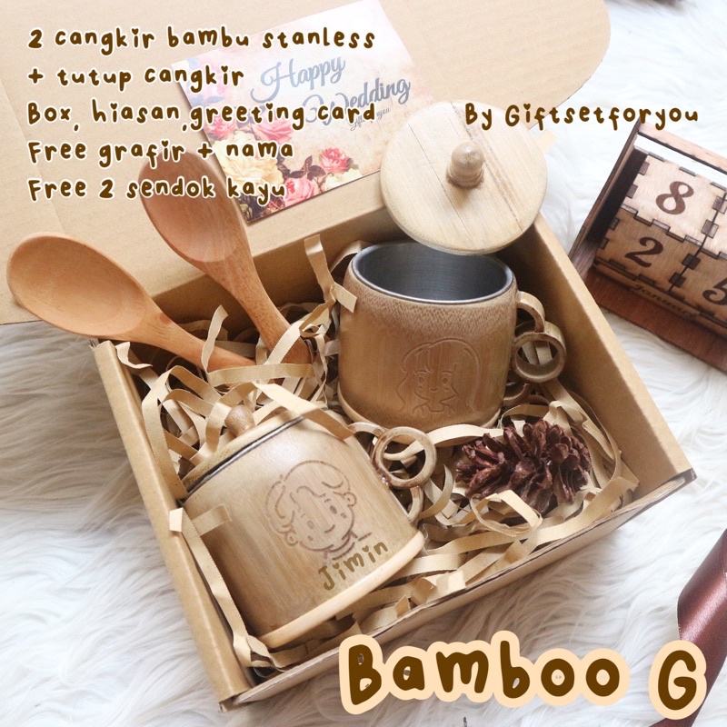 READY HAMPERS SET / KADO ESTETIK / KADO GELAS KAYU/ KADO ULANG TAHUN / KADO PERNIKAHAN / KADO WEDDING / HAMPERS WEDDING / HAMPERS ULTAH / HAMPERS GRADUATION / HAMPERS GELAS BAMBU STANLESS