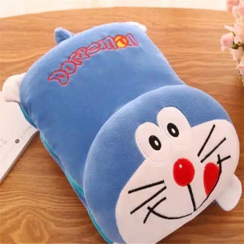 Selimut Dewasa Selimut Bantal Balmut Bantal Selimut bahan halus motif kartun anak - DORAEMON(Z6K5) S