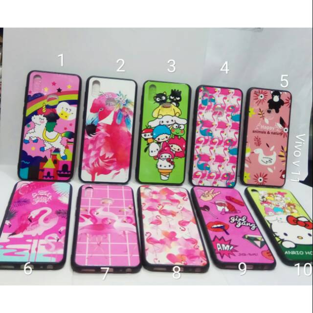 Case fuze glass casing animals dan nature Vivo V11 ( finger print)