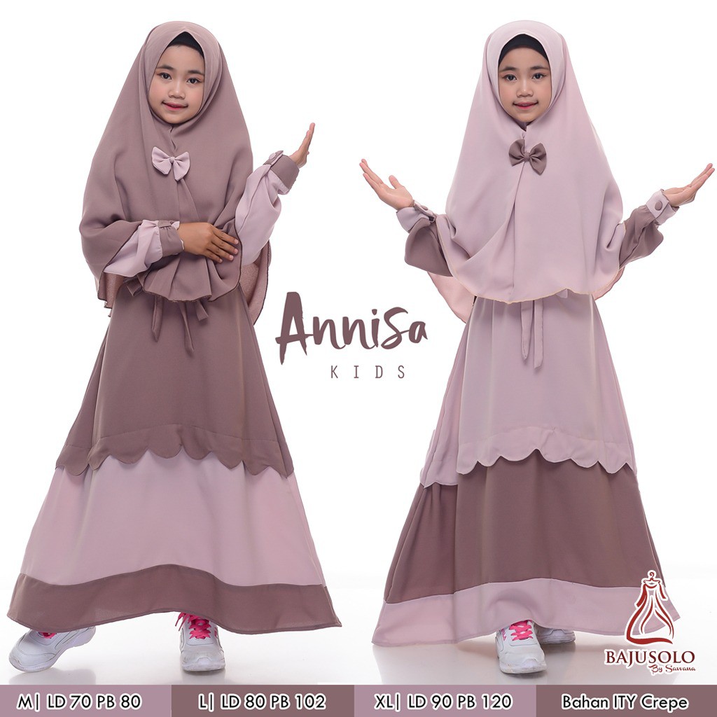 Gamis Kids Syari/ Gamis Anisa/ Gamis Anak Lebaran