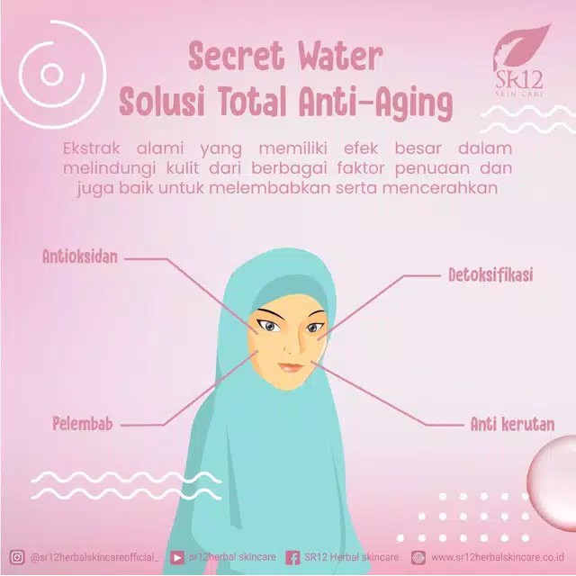 NATURE ROSE WATER - NATURE SECRET WATER - MICELLAR WATER SR12 MAKEUP TAHAN LAMA PEMBERSIH