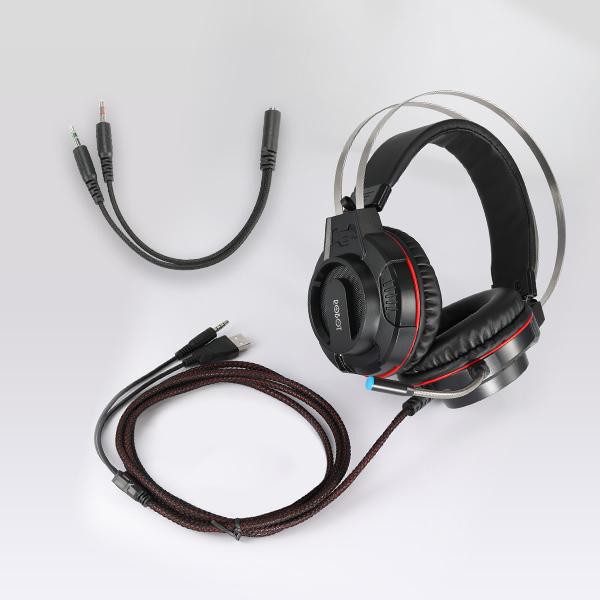 Headset Earphone Game Gaming gamers Robot RH-G20 RH G20 RHG20 with 7 Colour LED Light pc komputer hp