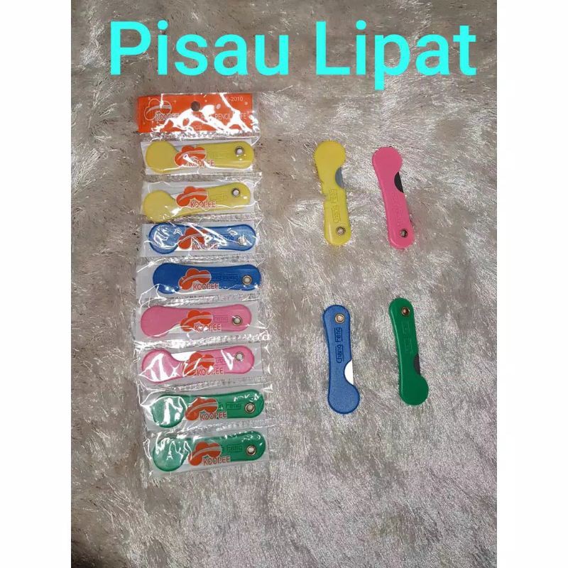 

12 pcs pemes pisau lipat warna