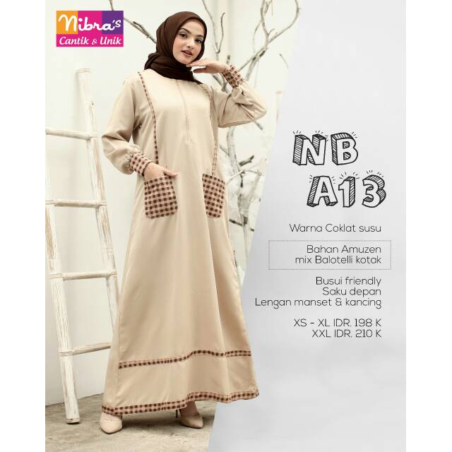 Gamis Coklat Susu Polos - Hijab Casual