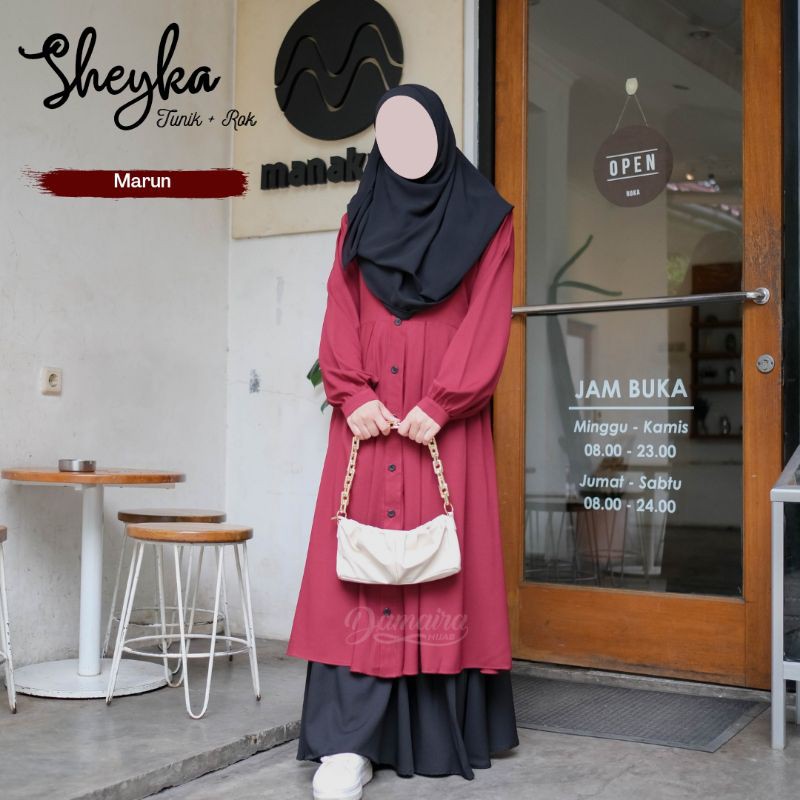 SHEYKA SET TUNIK ROK ORIGINAL DAMAIRA HIJAB