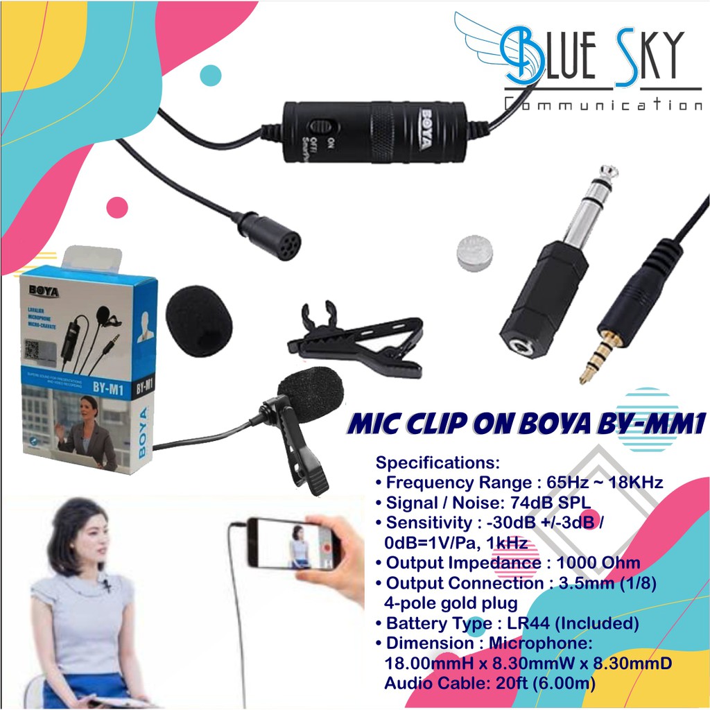 MIC CLIP ON MICROPHONE BOYA BY-M1