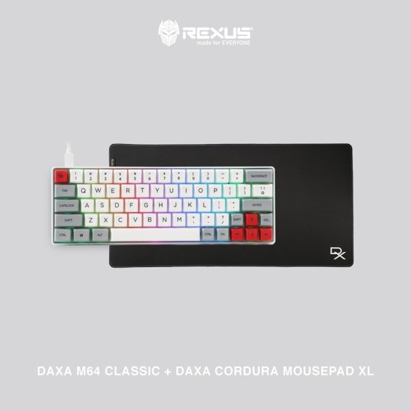 PROMOBUNDLING Rexus Keyboard Daxa M64 Classic + Cordura XL MC01