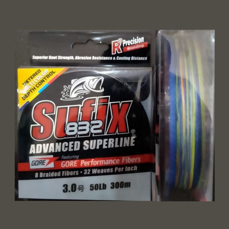 Senar PE Sufix 832 PE 3 50Lb 300M Multicolor