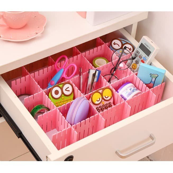 PO88 Sekat Laci DIY Organizer Pemisah Pembatas Kotak Lemari