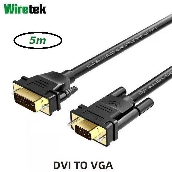 BL WIRETEK KABEL DVI TO VGA 5METER DCS235SE