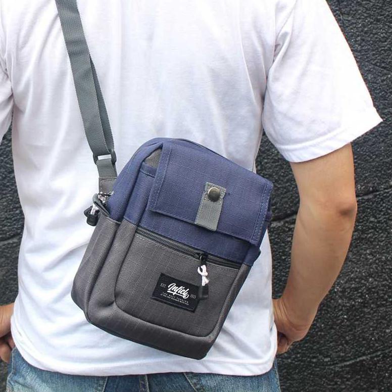 ► Tas Selempang Sling Bag Pria Cowok Distro Casual Keren Mini Kecil Hp Camera Promo Murah Original ✬