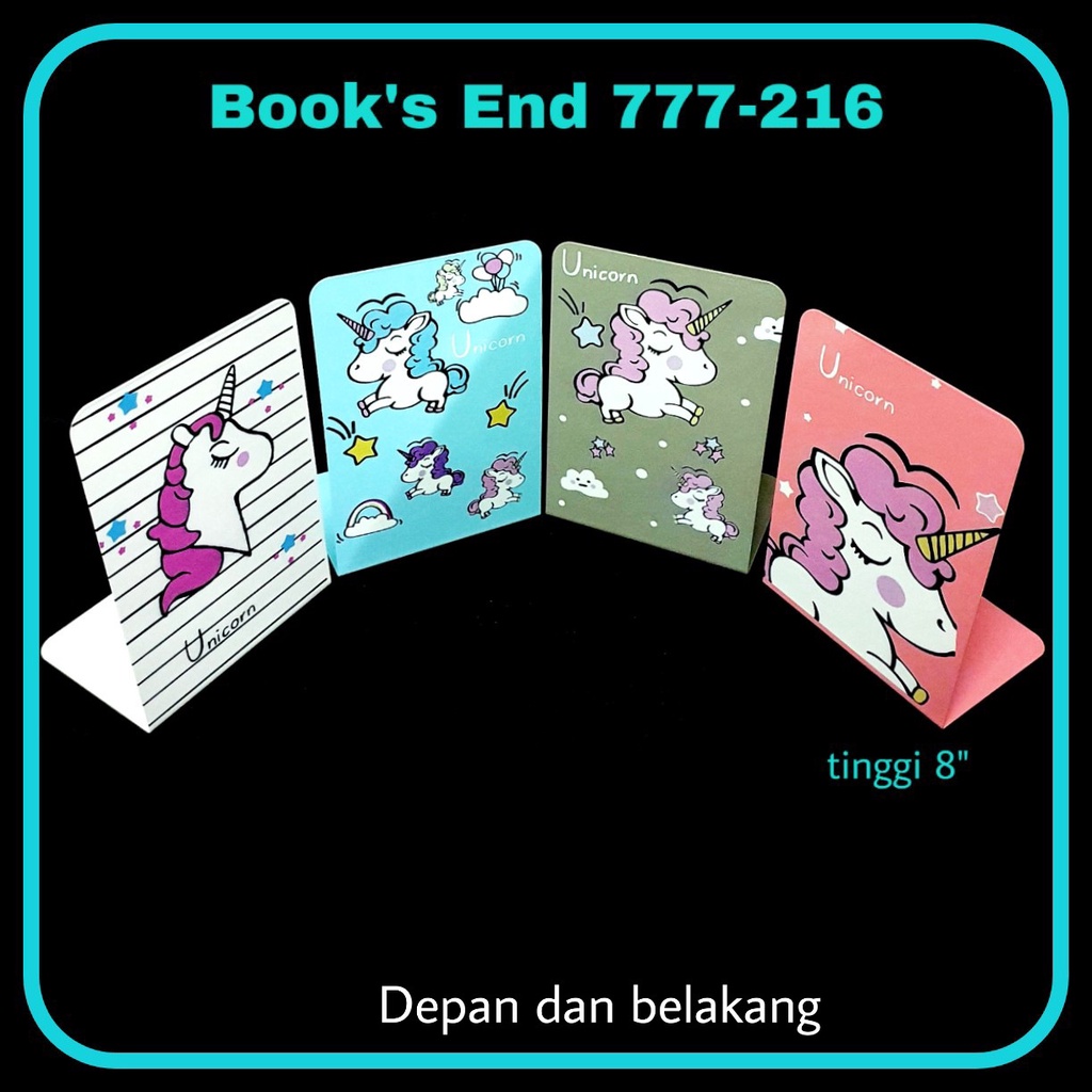 

SOS Book End seri 777 (1 set/2 pcs) / Pembatas Buku Besi/Penyangga Buku/Sandaran Buku