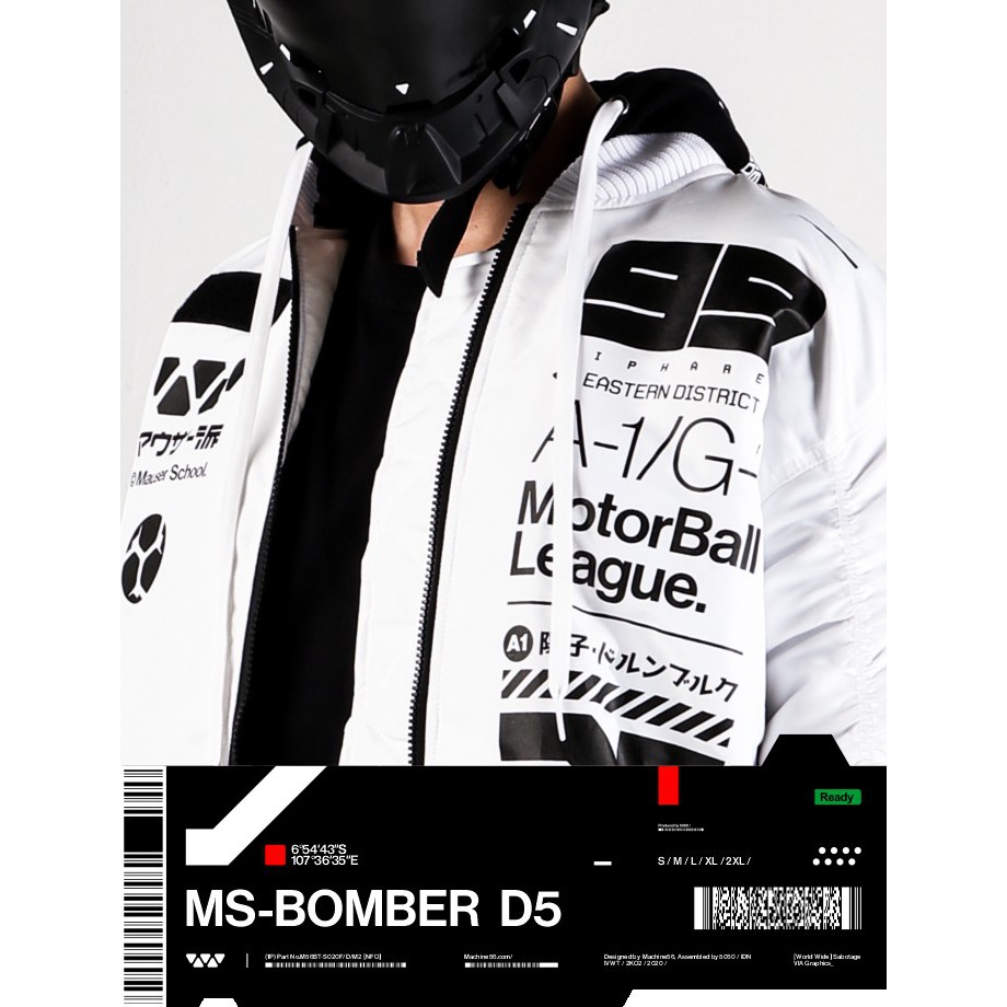 SALE M56/MS-BOMBER D5 WHITE - S