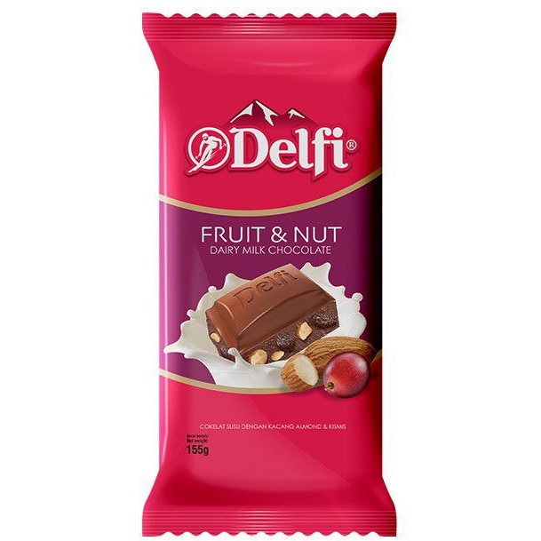 

DELFI FRUIT & NUT DAIRY MILK CHOCOLATE 155g