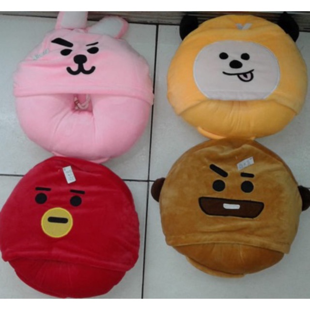 Boneka Bantal  leher  dan pelindung kepala karakter BT21 