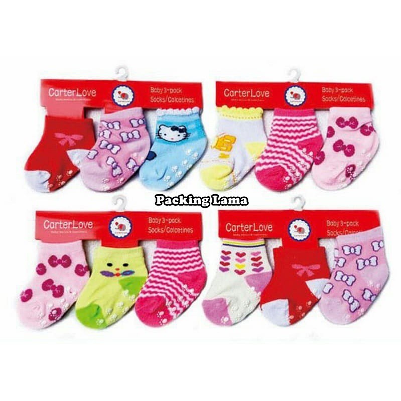 Kaos Kaki Bayi Carter Love 3in1 KCL/ Kaos Kaki Bayi isi 3 psg