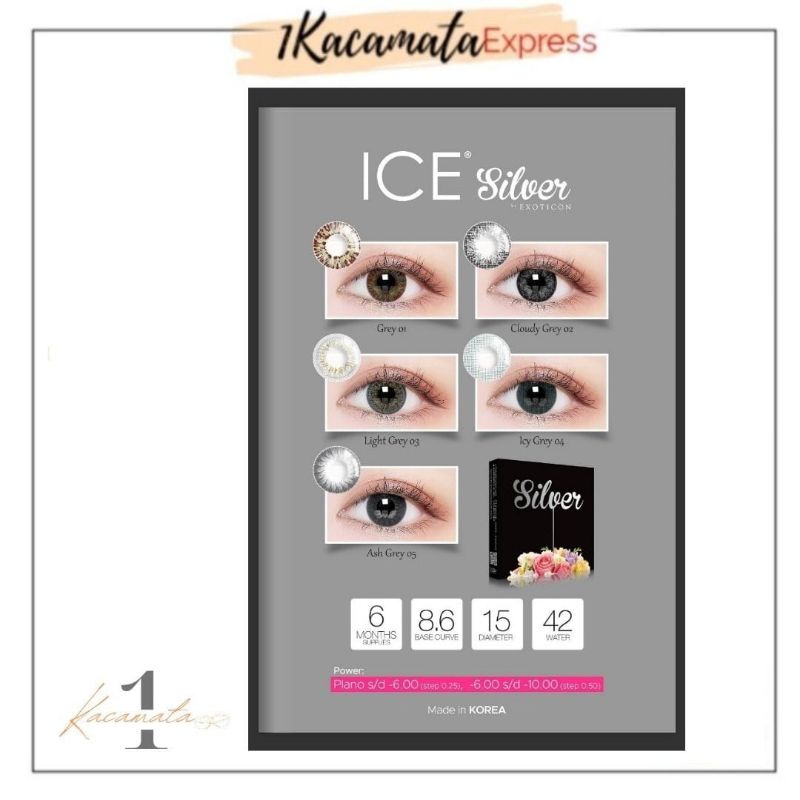 SOFTLENS WARNA EXOTICON X2 ICE SILVER