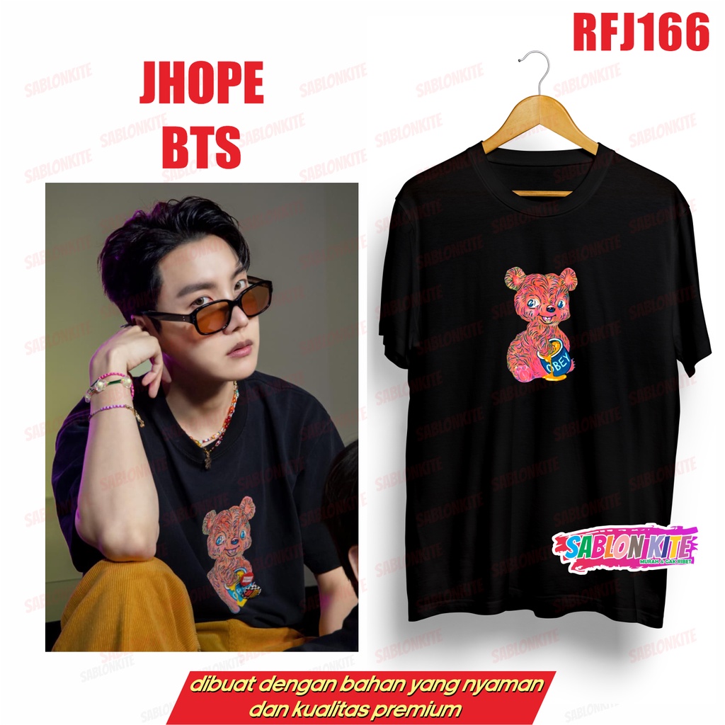 MURAH!!! KAOS JHOPE BEAR OBE RFJ166 JUNGKOOK JIMIN TAEHYUNG NAMJOON