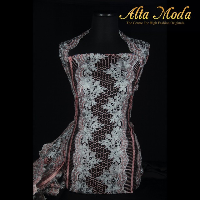 

Alta Moda Brokat Prada Bunga Renda Keraton Hoki Dusty Pink Mint