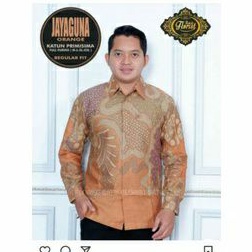 KEMEJA BATIK PRIA ORANGE KEKINIAN TERBARU  FLORIST