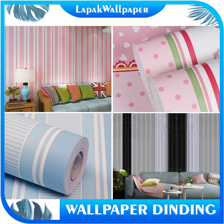 Wallpaper dinding motif premium wallstiker dinding salur stiker dinding ruang keluarga45x8m LW