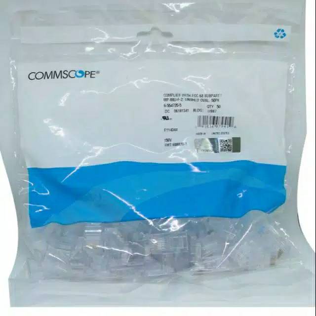 Commscope Konektor RJ45 UTP Cat5e Cat5e isi 50pcs Original