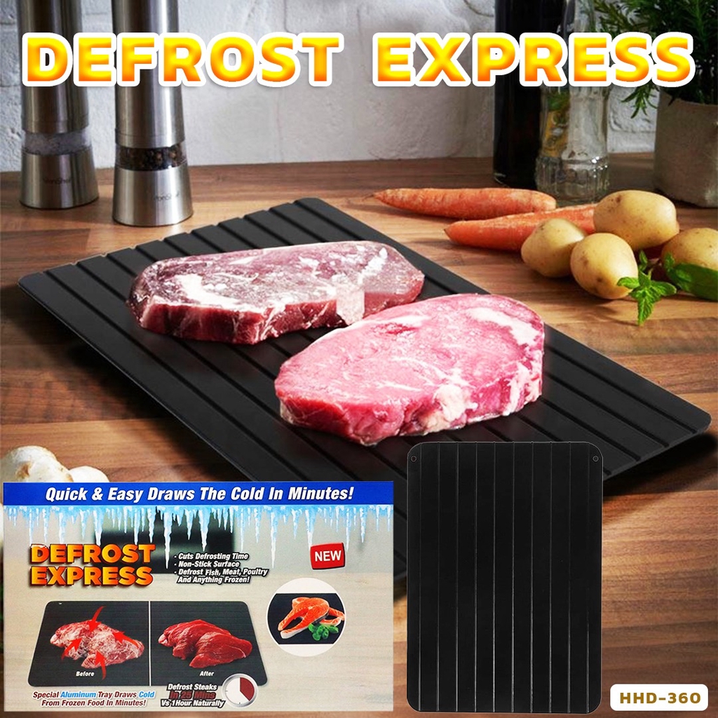 DEFROST EXPRESS . Defrost Plate Cepat Defrosting Tray Pelunak Makanan Beef Ikan Freezer Alas Pencair