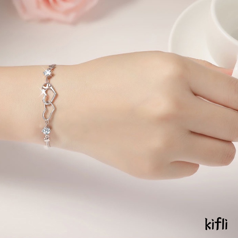 Korea Gelang,Fashion Ganda Cinta Hati Bangle Wanita,Perhiasan Aksesoris