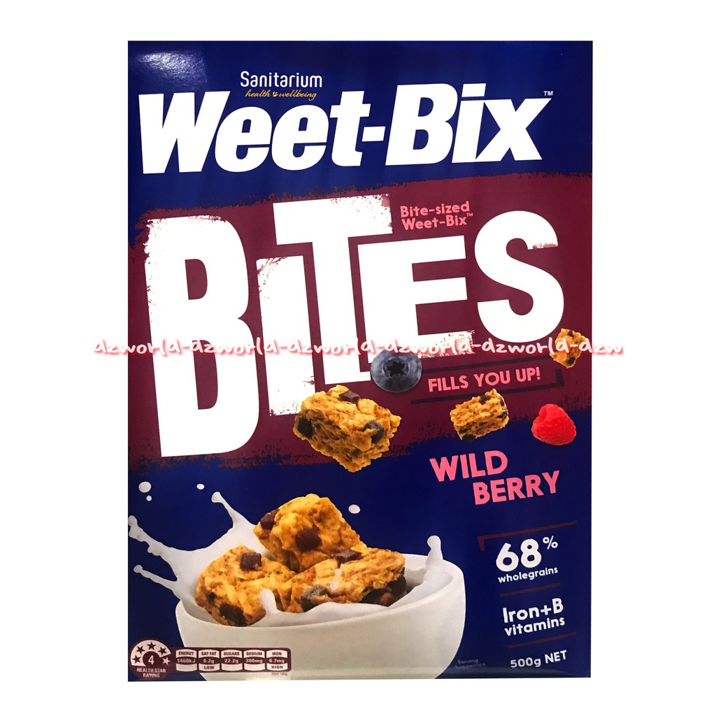 Sanitarium Weet Bix Bites Wildberry 500gr sereal dengan buah willdberry dan cocok untuk vegetarian