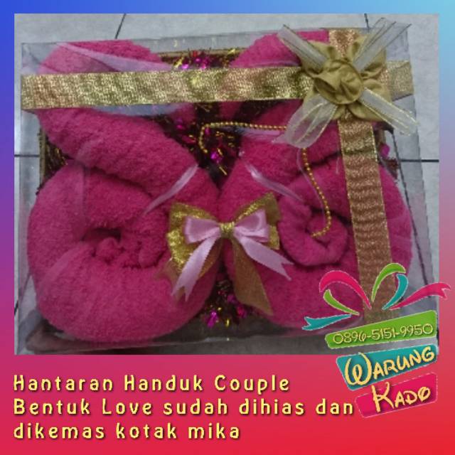Hantaran Handuk Couple Seserahan Handuk Bentuk Love