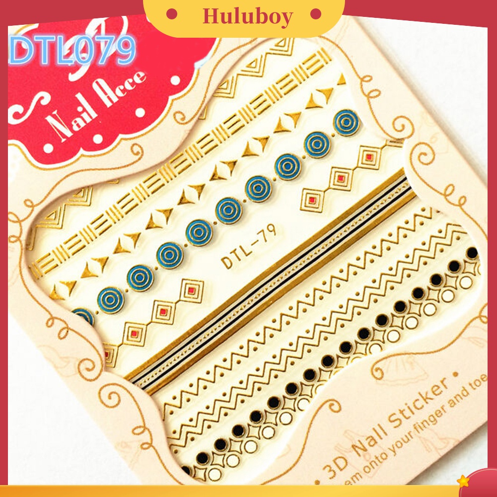 Huluboy Huluboy♡ Stiker Kuku Motif Tulisan Untuk Dekorasi Manicure DIY