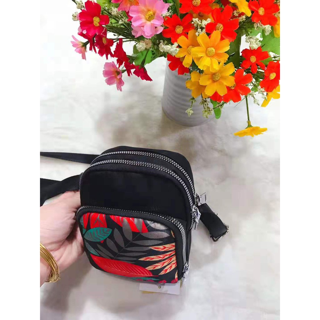 Tas Wanita Import Jinjing dan Selempang CHIBAO Mini CB2205 2205 Motif Campur Bahan Parasut Kualitas