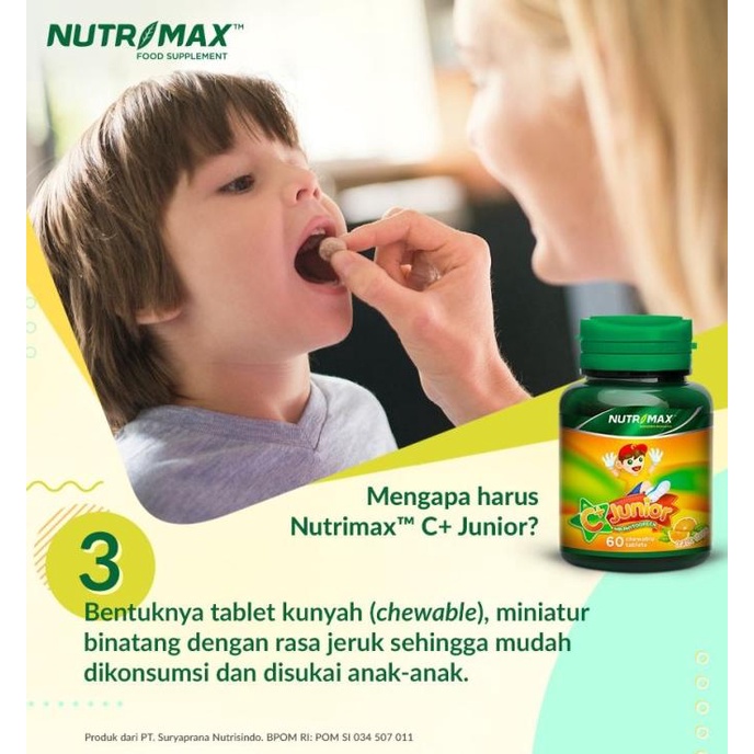 

Nutrimax C Plus Junior Orange Flavor Multivitamin Anak Vitamin C