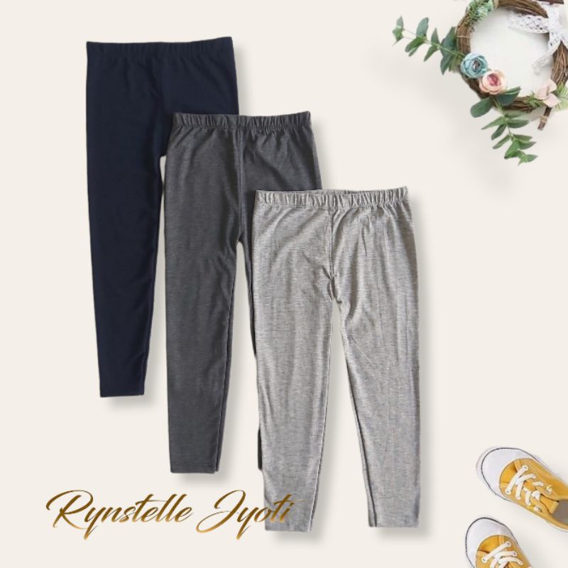 Legging Anak Panjang Kaos Soft Rayon Usia 5-11 tahun | Legging Anak Polos by Rynstelle