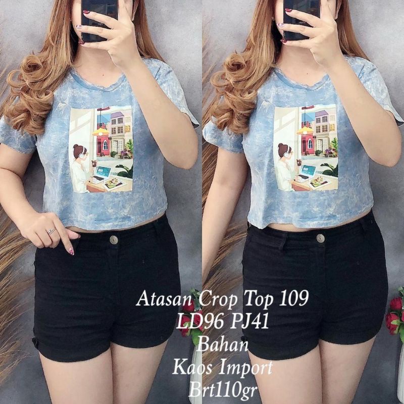 KAOS WANITA / TOP CROP  / ATASAN WANITA CROP BKK