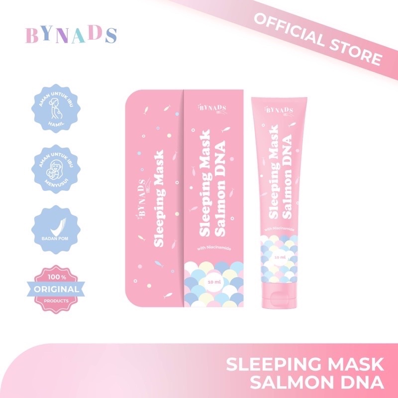 [BUY 1 GET GIFT] BYNADS SLEEPING MASK SALMON DNA 3IN1 MOISTURIZER WASH OFF MASK SLEEPINGMASK MASKER 