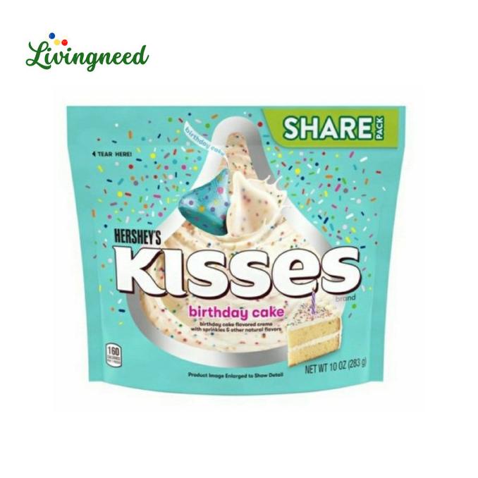 

HERSHEYS KISSES Birthday Cake Candy 283gram Coklat Import