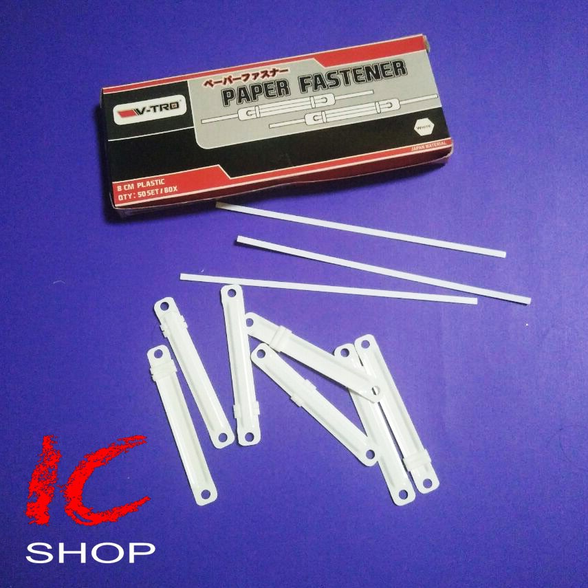 Acco Warna Putih Paper Fastener V Tro Pengikat Penjepit Kertas Isi 50 Set Shopee Indonesia
